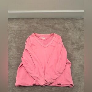 Oversized We The Free Soft Pink Knit Top